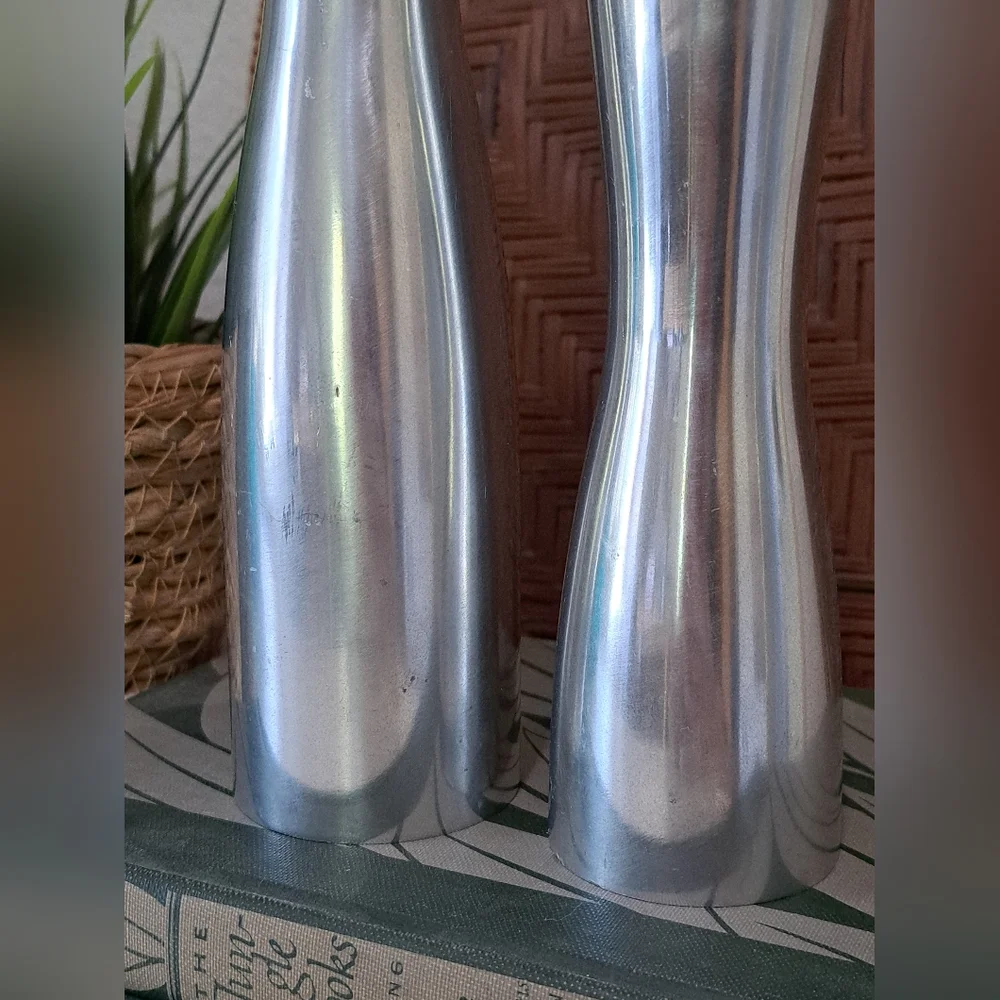 Ikea Erika Pakham Heavy Metal Candlestick Holders Set of 2